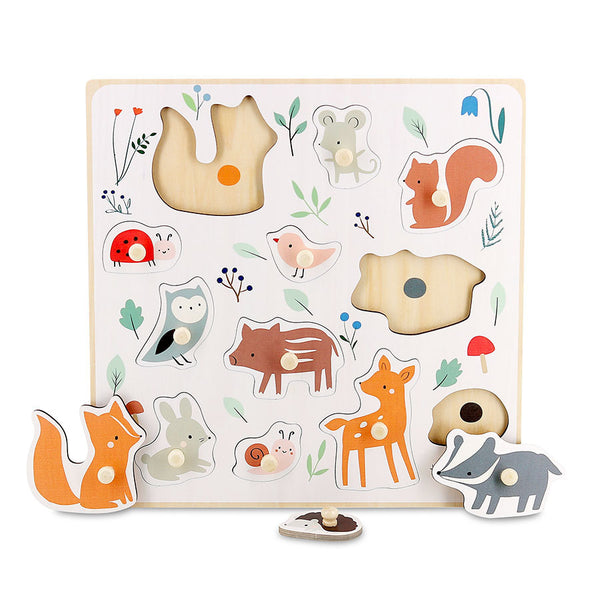 Vilac Wooden Forest Animals Peg Puzzle