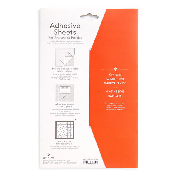 1000 Piece Puzzle: Galison: Adhesive Glue Sheets for Preserving Puzzles - Ages 12+