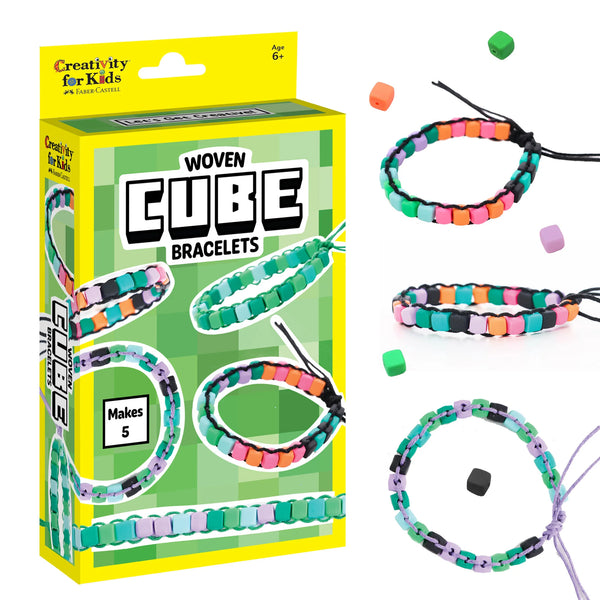 Creativity For Kids: Mini Kit Woven Cube Bracelets - Ages 6+