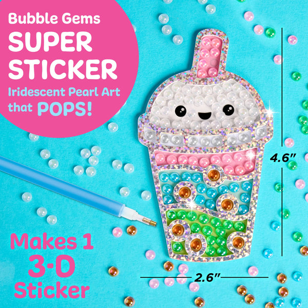 Creativity for Kids: Bubble Gems Super Sticker Bubble Tea - Ages 6+