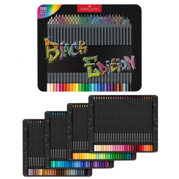 FC: Black Edition 100 Coloured Pencils Tin - Ages 13+