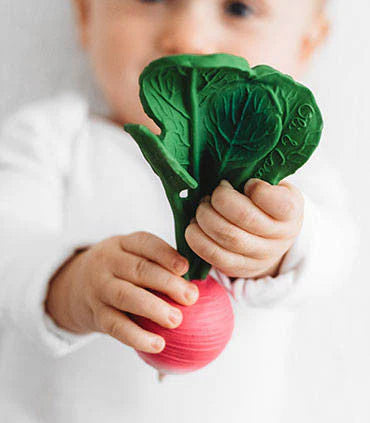 Oli & Carol: Ramona the Radish Natural Rubber Teether & Bath Toy - Ages 0+