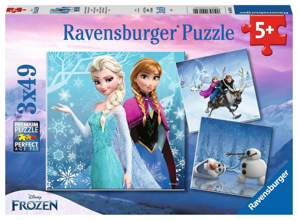 3x49 Piece Puzzles: Frozen Winter Adventures - Ages 5+