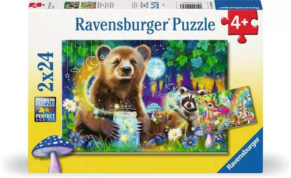 2x24 Piece Puzzle: Lovable Woodland Friends - Ages 4+