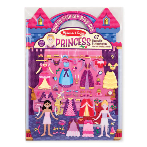 Reusable Puffy Sticker Activity Book: Princess - Ages 4+