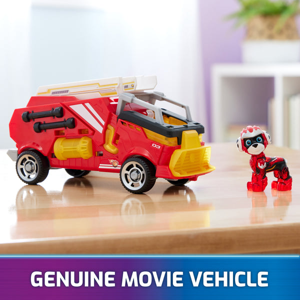 Paw Patrol: The Mighty Movie, Firetruck Toy with Marshall Mighty Pups Action Figure, Lights and Sounds - Ages 3+