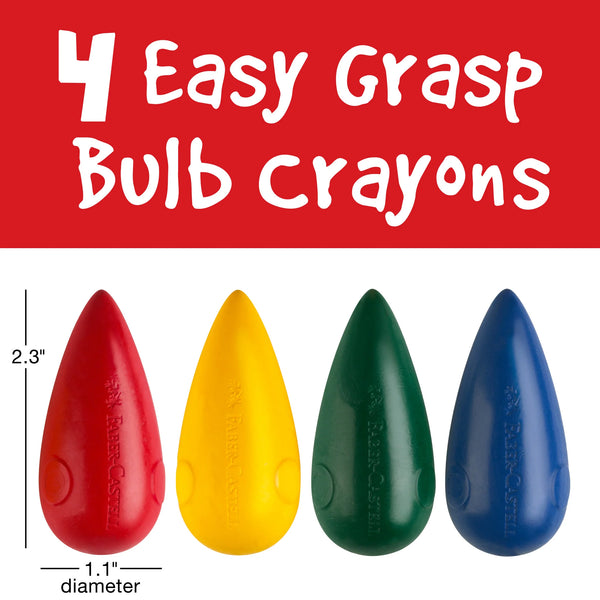 FC: Little Creatives 4 Easy Grasp Bulb Crayons - Ages 3+