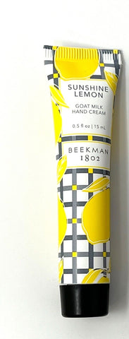 Sunshine Lemon Goat Milk Hand Cream: 0.5 Fl. oz.