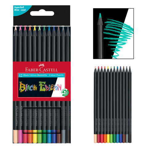FC: Black Edition 12 Coloured Pencils - Ages 13+