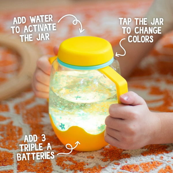 Glo Pals: Sensory Light-up Play Jar Honey Bee - Ages 18mths+