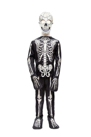 Glow-in-the-dark Skeleton Shirt, Pants & Mask Set - Size 5/6