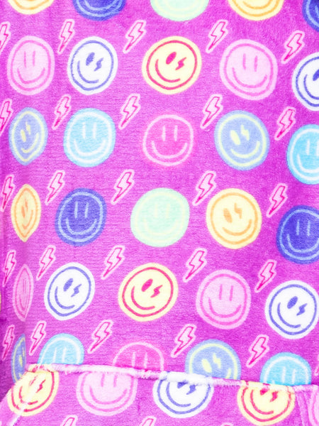 Plush Pants: Smiley Faces - Purple - Multiple Sizes Available