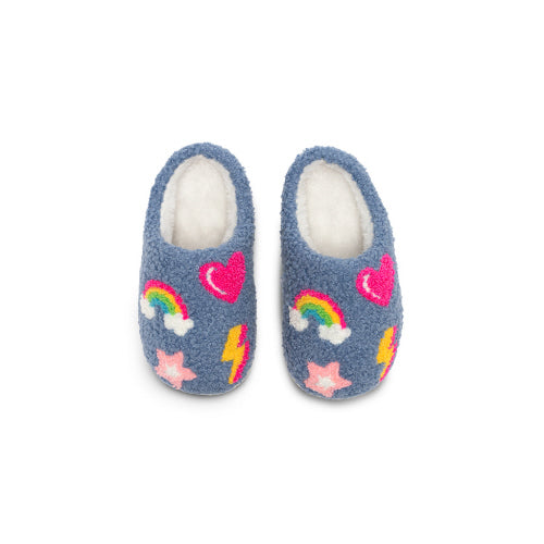 Kid's Slippers: Denim Patch - Multiple Sizes Available