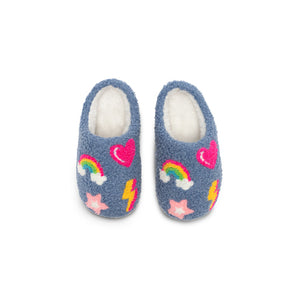 Kid's Slippers: Denim Patch - Multiple Sizes Available