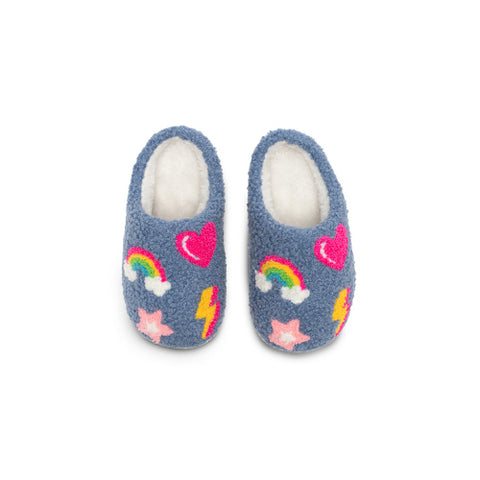 Kid's Slippers: Denim Patch - Multiple Sizes Available