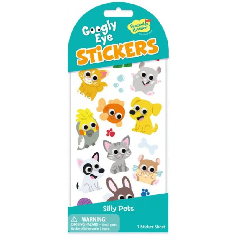 Stickers: Googly Eyes Silly Pets - Ages 3+