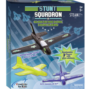 Creativity for Kids: Stunt Squadron Glow in the Dark Foam Fliers - Ages 5+