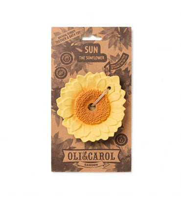 Oli & Carol: Sun The Sunflower Natural Rubber Teether & Bath Toy - Ages 0+
