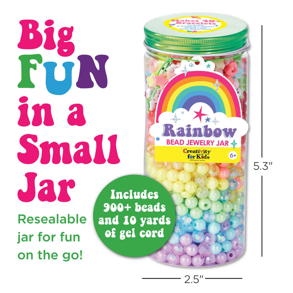 Creativity for Kids: Rainbow Bead Jewelry Jar - Age 6+