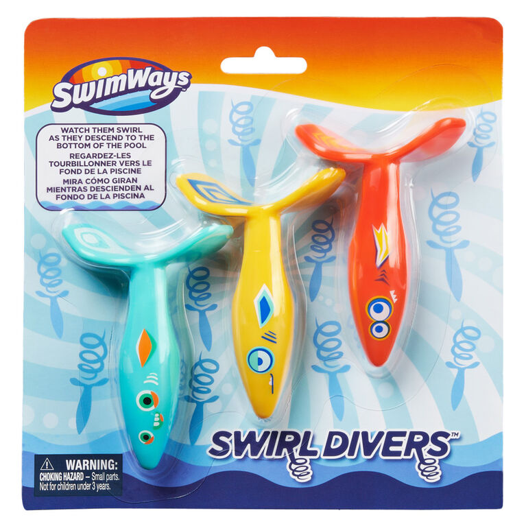 Swirl Divers  Pool Diving Toy: 3 Pack - Ages 5+