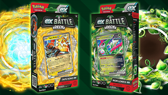 Pokémon TCG: Battle Deck: Tapu Koko ex or Iron Leaves ex - Ages 6+