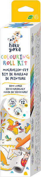 Haku Yoka Colouring Roll Kit: Dino World - Ages 3+