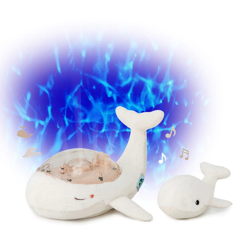 Tranquil Whale Family: White Soothing Projector Nightlight - Ages 0+