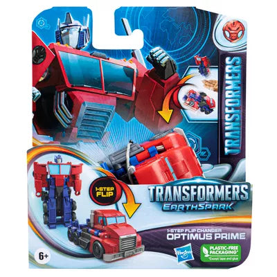 Transformers: Earthspark 1-Step Flip Changer Optimus Prime - Ages 6+