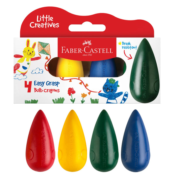 FC: Little Creatives 4 Easy Grasp Bulb Crayons - Ages 3+