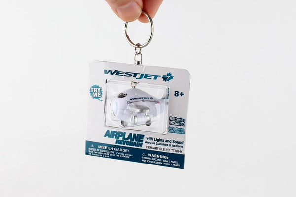 WESTJET Plane Keychain with Lights and Sound- Ages 3+