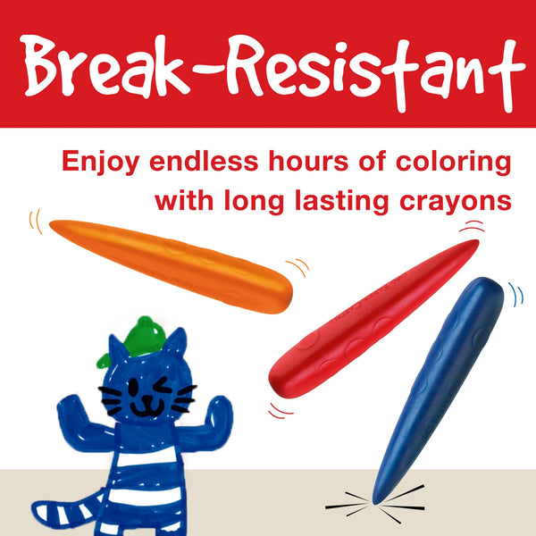 FC: Little Creatives Easy Grip Finger Crayons 6ct/10 - Ages 3+