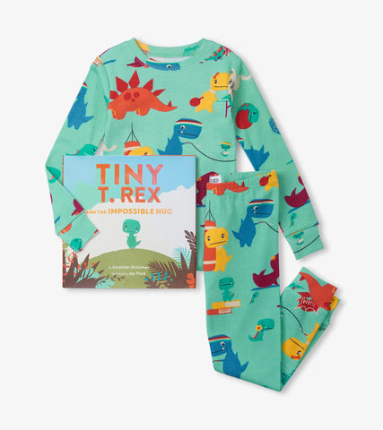 Books to Bed: Tiny T-Rex & The Impossible Hug Book and Pajama Set - Multiple Sizes Available