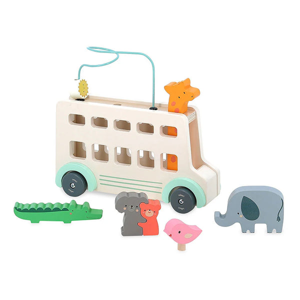 Vilac: Animals Wooden Bus  - Age 18mths+