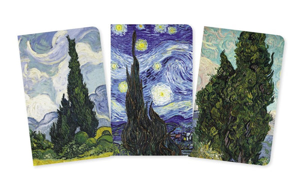 Van Gogh Cypress Trees - Stitched Notebook Set