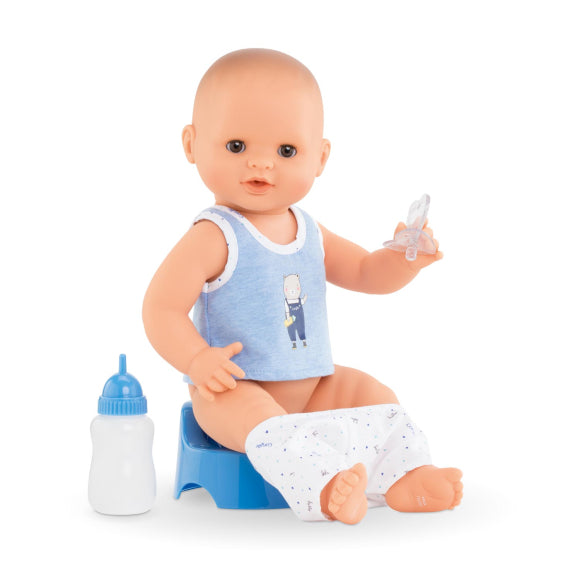 Corolle: Paul Drink-and-Wet Bath Baby 14" Doll - Ages 2+