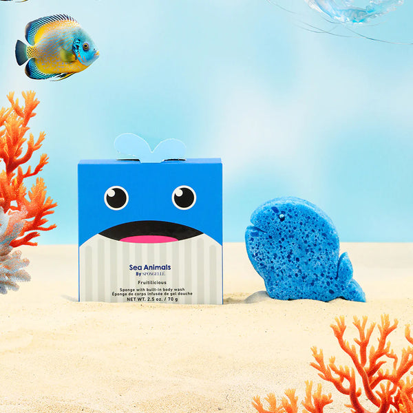 Bath Sponge Sea Animals: Walter Whale -  Ages 3+