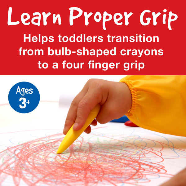 FC: Little Creatives 6 Easy Grip Finger Crayons - Ages 3+