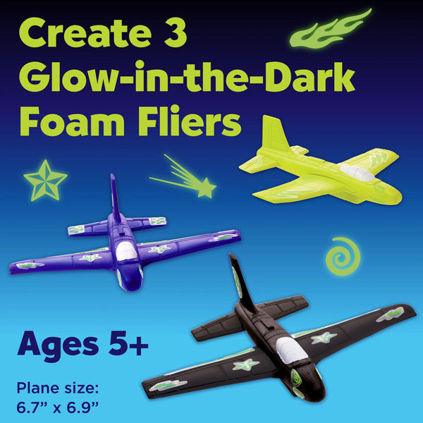 Creativity for Kids: Stunt Squadron Glow in the Dark Foam Fliers - Ages 5+