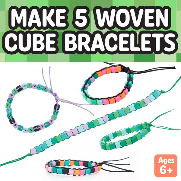 Creativity For Kids: Mini Kit Woven Cube Bracelets - Ages 6+