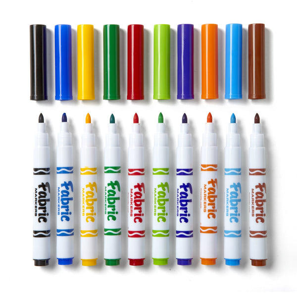 Crayola - 10 Fabric Fine Line Markers