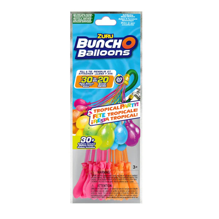 Bunch O Balloons: Tropical Party Water Balloons, 30+ Pack - Ages 3+