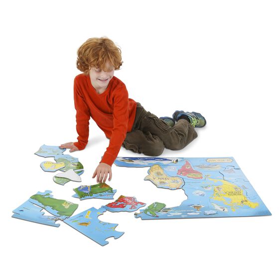 MD: World Map Floor Puzzle: 33pcs - Ages 3+