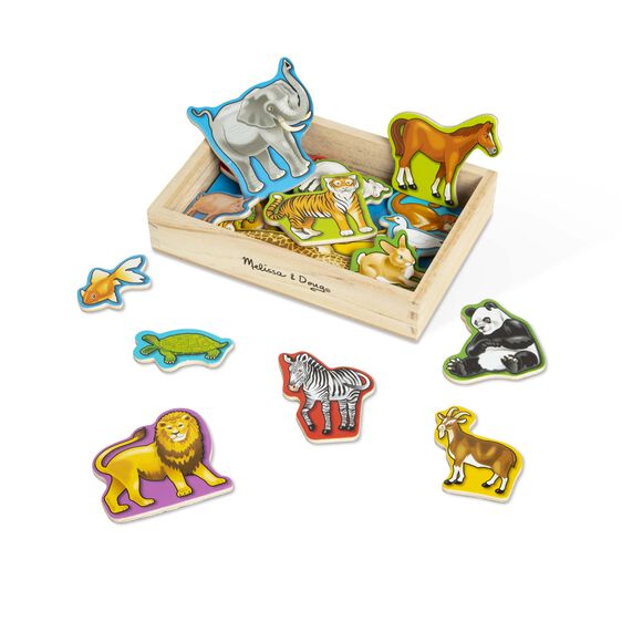 20 Wooden Animal Magnets - Ages 2+