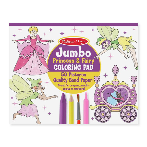 Jumbo Colouring Pad - Princess & Fairy 3+