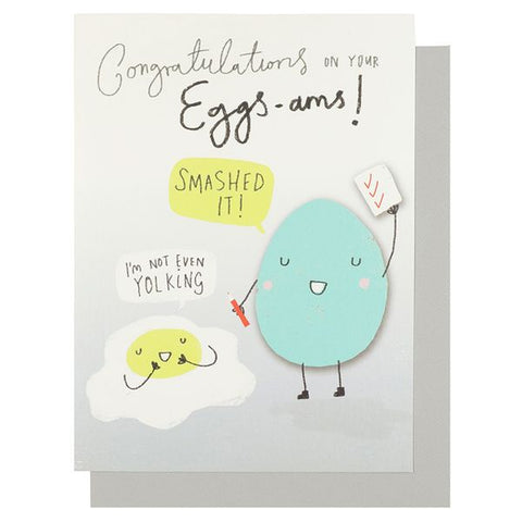 Congratulations on Your Eggs-ams Card