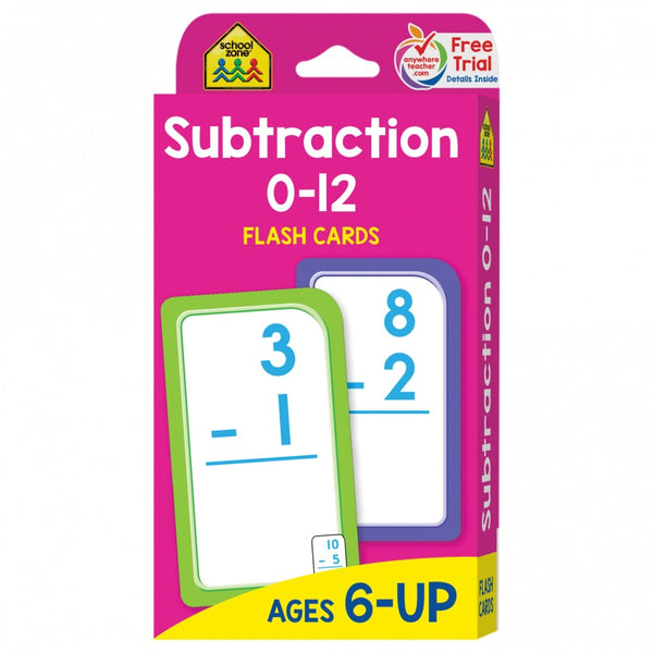 Subtraction Flash Cards - Ages 6+