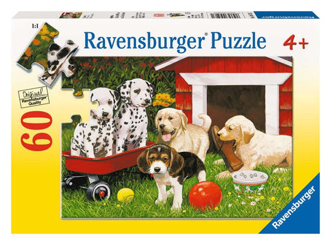 60 Piece Puzzle: Puppy Party - Ages 4+