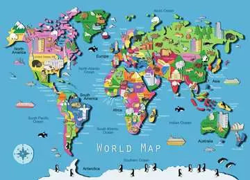 World Map: 60pcs - Ages 4+