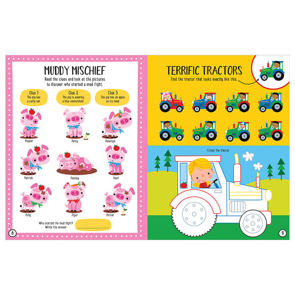 AB: Balloon Stickers Farmyard Activity Book - Ages 3+