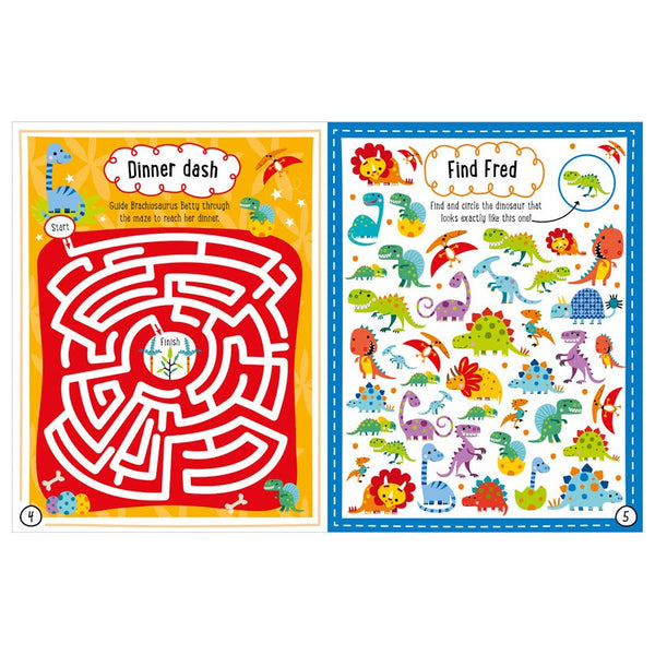 Dino World with 3D Felt Stickers Activity Book